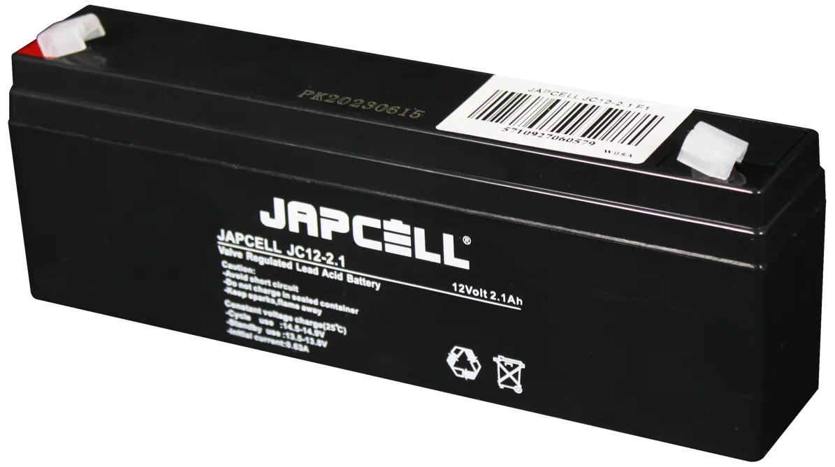 Japcell blybatteri JC12-2.1 AGM, 12V/2,1Ah