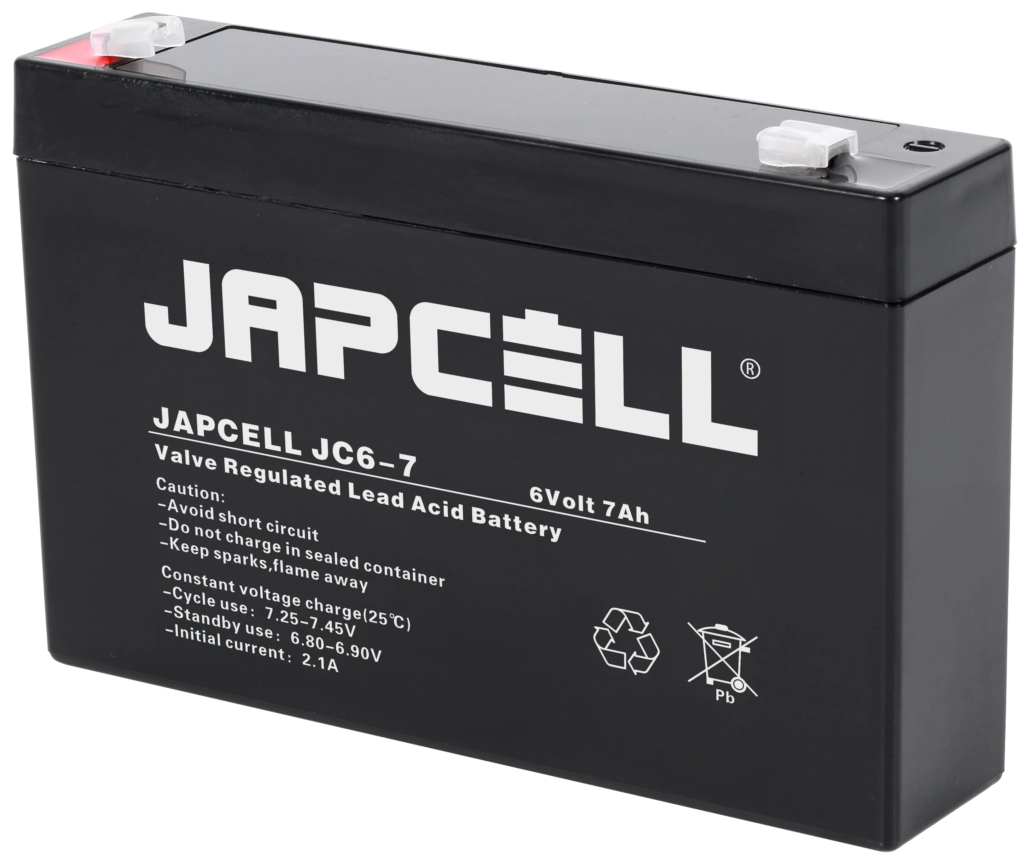 Japcell JC6-7 AGM blybatteri 6V/7Ah