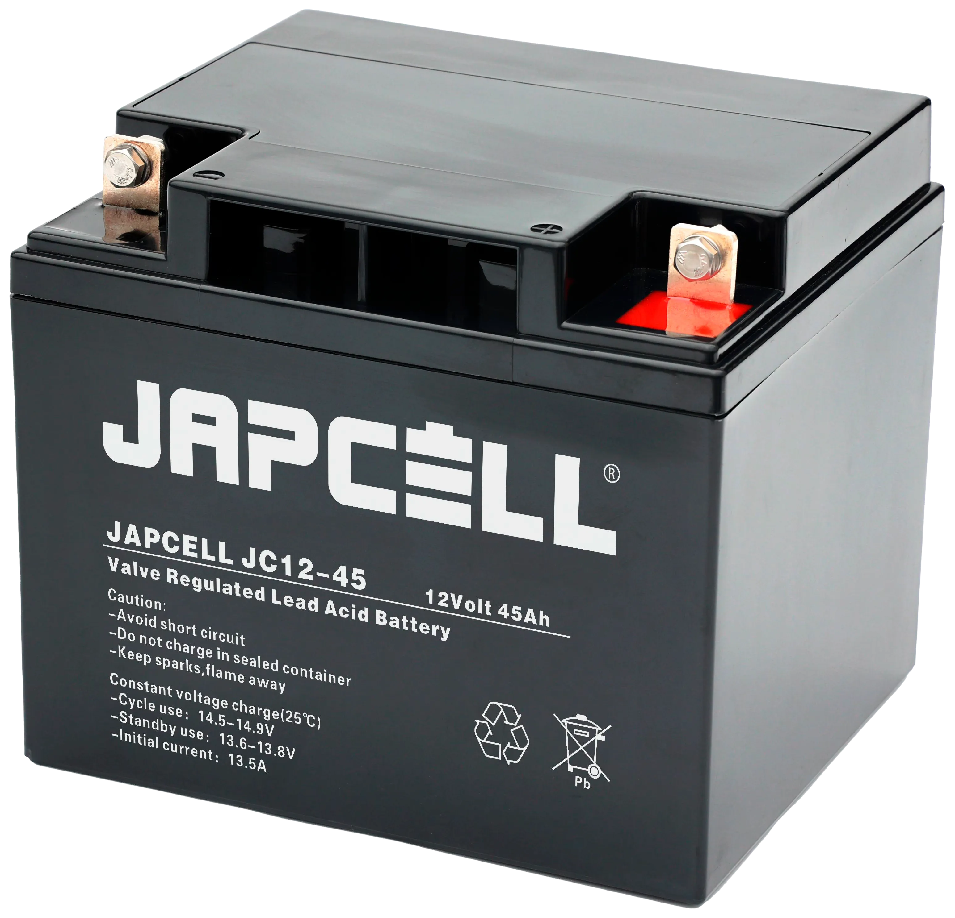 Japcell blybatteri JC12-45 AGM, 12V/45Ah