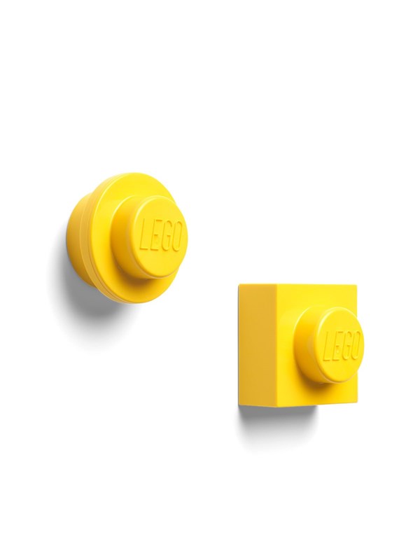 LEGO MAGNET SET ROUND AND SQUARE - YELLOW