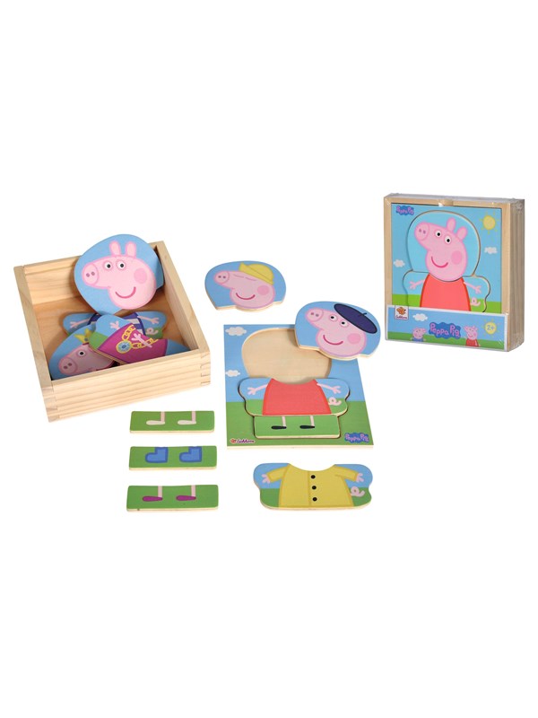 Peppa Pig Peppa Gris Klespuslespill i tre, 14 Deler