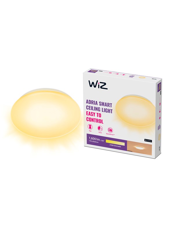 WiZ Adria Smart taklampe, 17W, 2700K, justerbar hvit og dimbar