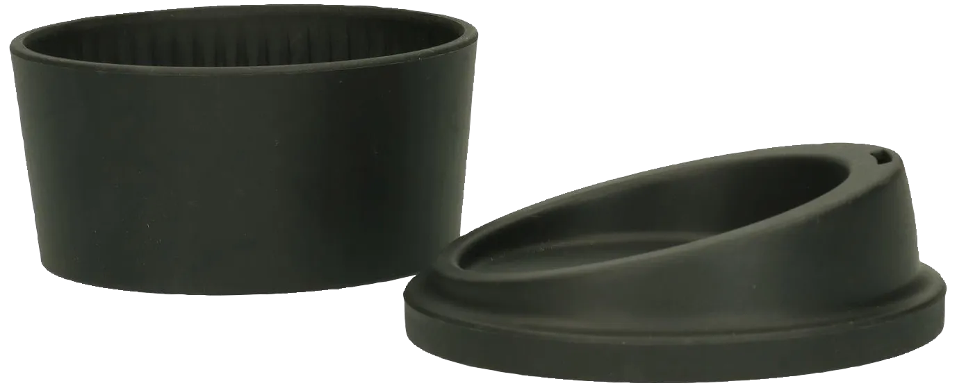 Plastlokk/mansjett til kaffekopp gjenbrukbar sort 50stk
