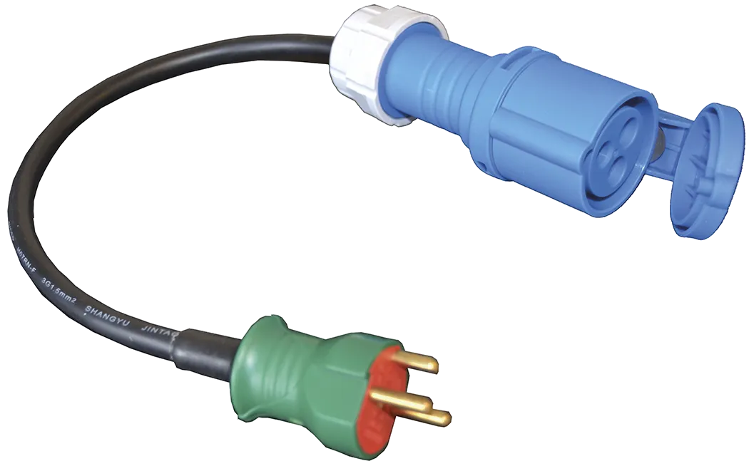 Stikkadapter 50 cm CEE hun/rund han 230V