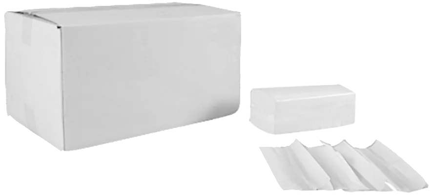 Håndklædeark C-fold 31×22cm 2-lag hvid, 15×162ark