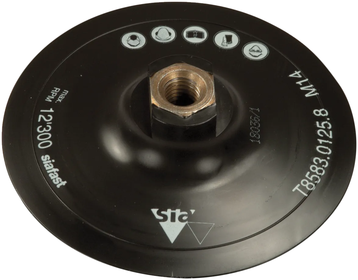 Bakplate til borrelåsrondell Ø125×M14