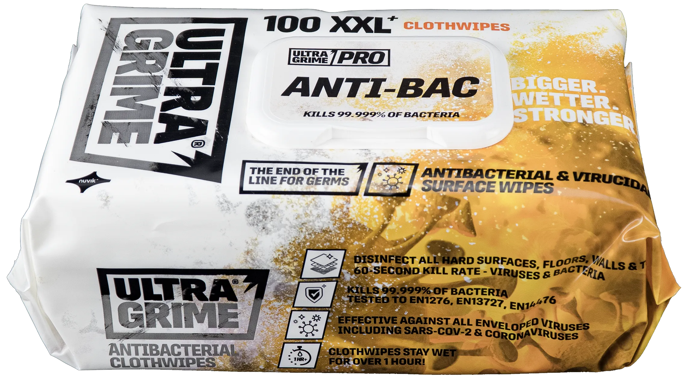 UltraGrime rengjøringsservietter anti-bac 38×25cm 100stk