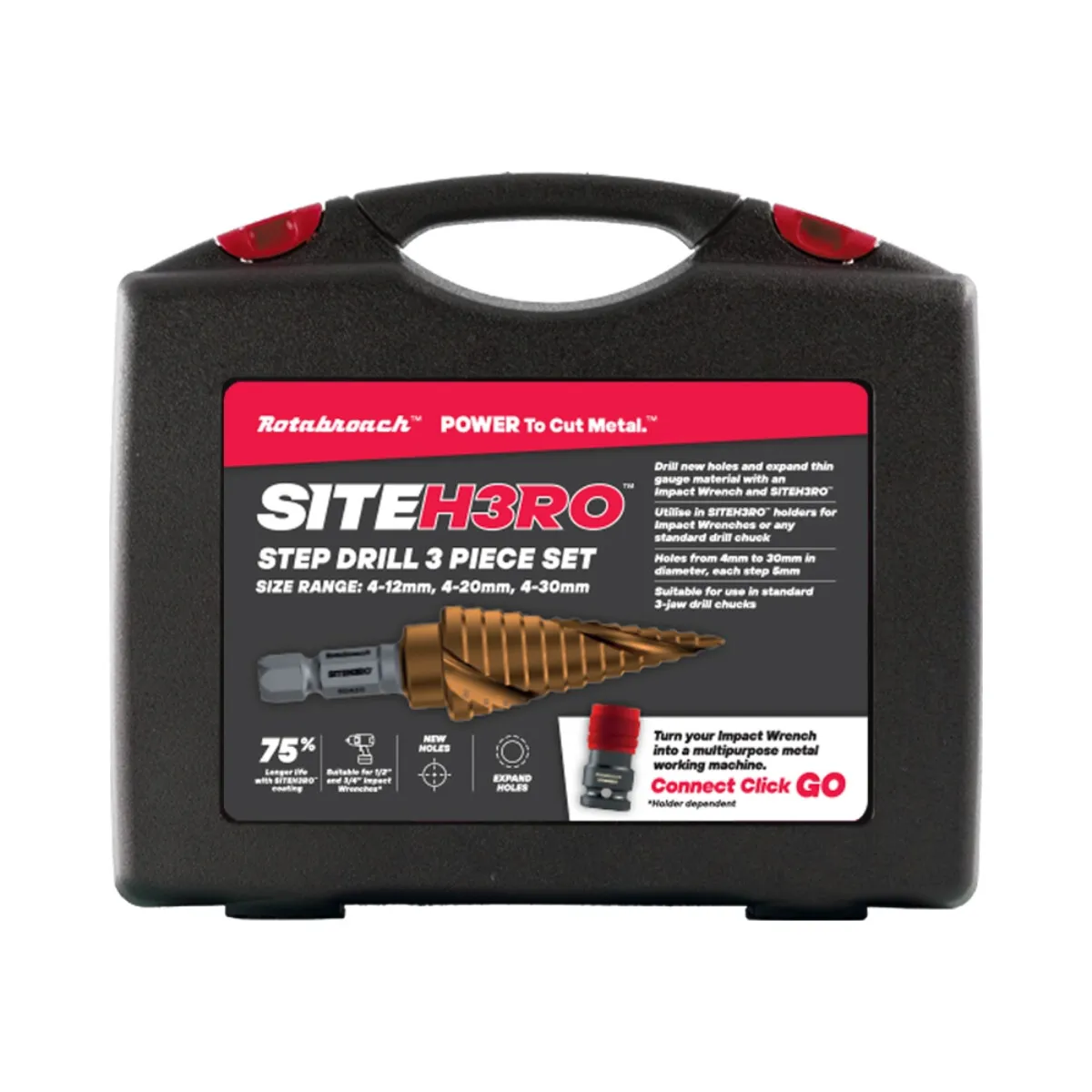 Rotabroach SITEH3RO trinnbor i sett 4-30 mm
