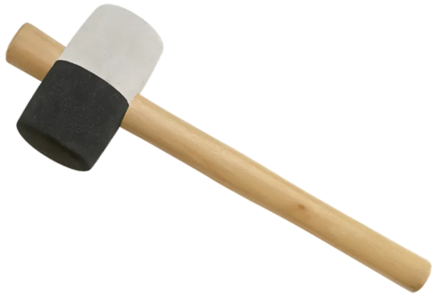 Gummiklubbe kombi sort/hvit 55mm