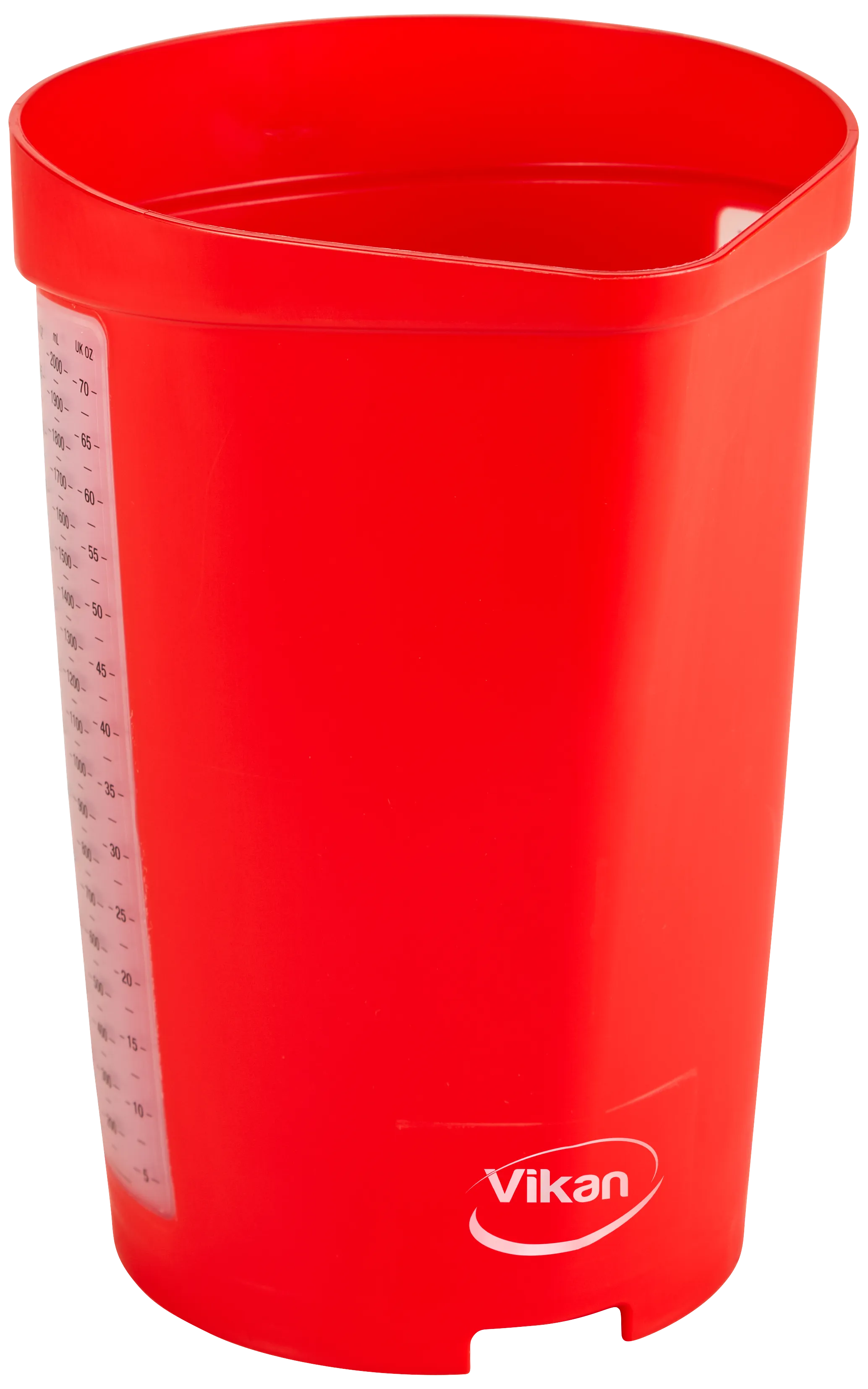 Målekanne, 2 liter, rød PP plast