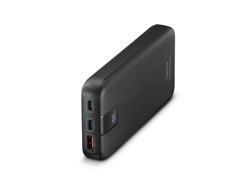 Hama PD 20 Power Pack 20000 mAh 2x USB-C USB-A Fast Charging Anthracite Nødlader - Svart - 20000 mAh