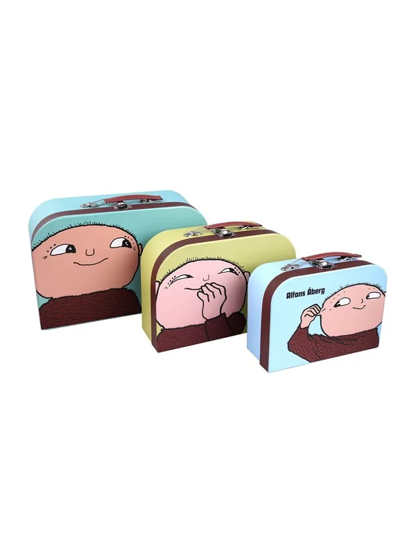 Barbo Toys Alfons Åberg 3 Suitcase Set