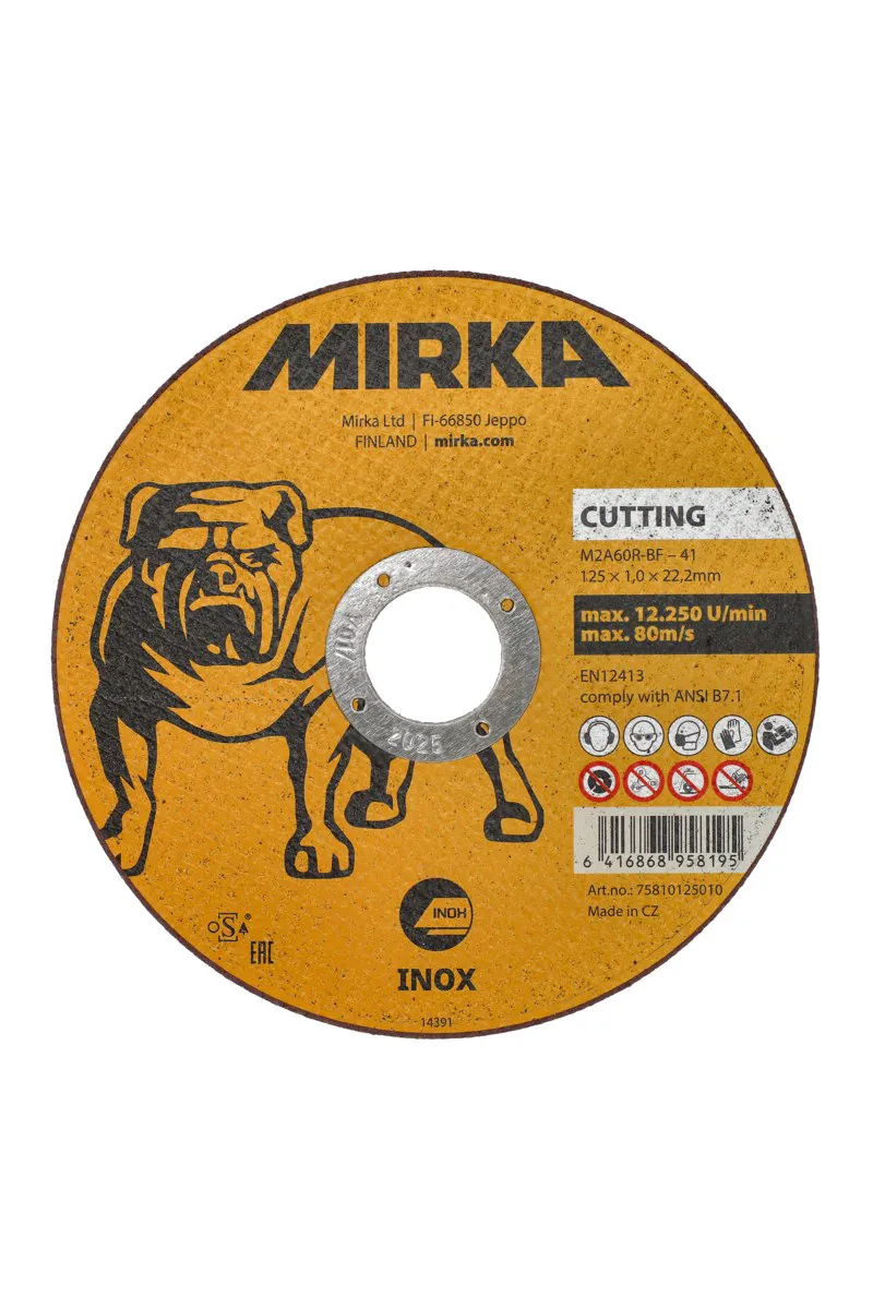 Mirka INOX kutteskive, 1,0x125mm