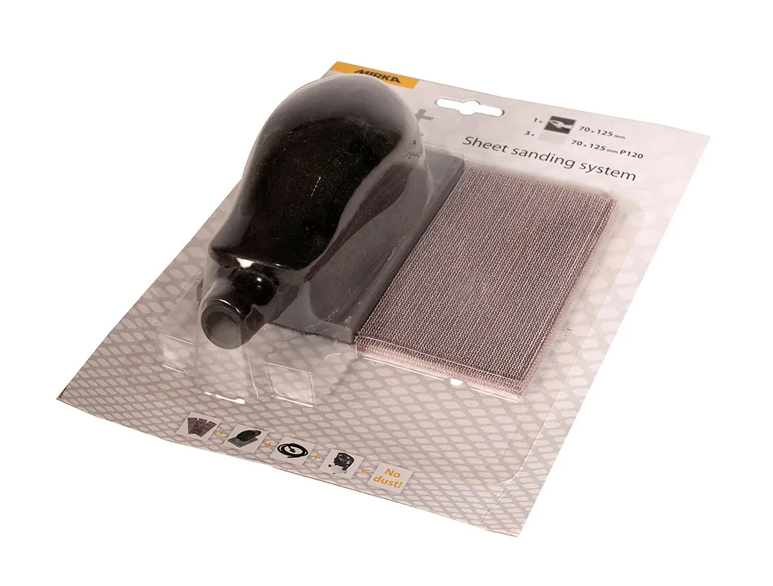 Mirka slipekloss Grip, 70 x 125 mm, med 3 ark P120