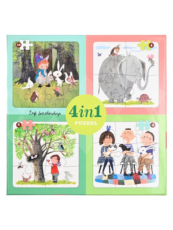 Lobbes Animals by Fiep 4in1 Puzzle