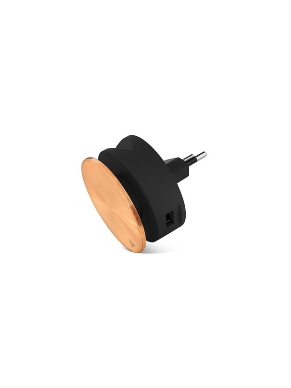 Usbepower AERO MINI Luxury Editon - Dual USB roll charger with iPhone stand and cable roller - Copper