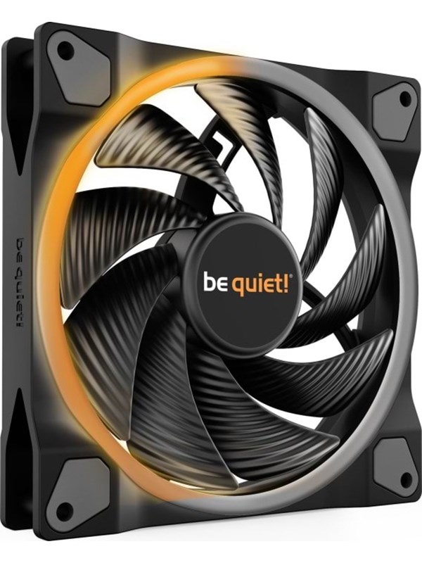 be quiet! LIGHT WINGS 140mm PWM high-speed - Kabinettvifte - 140mm - Svart med RGB LED-lys - 31 dBA