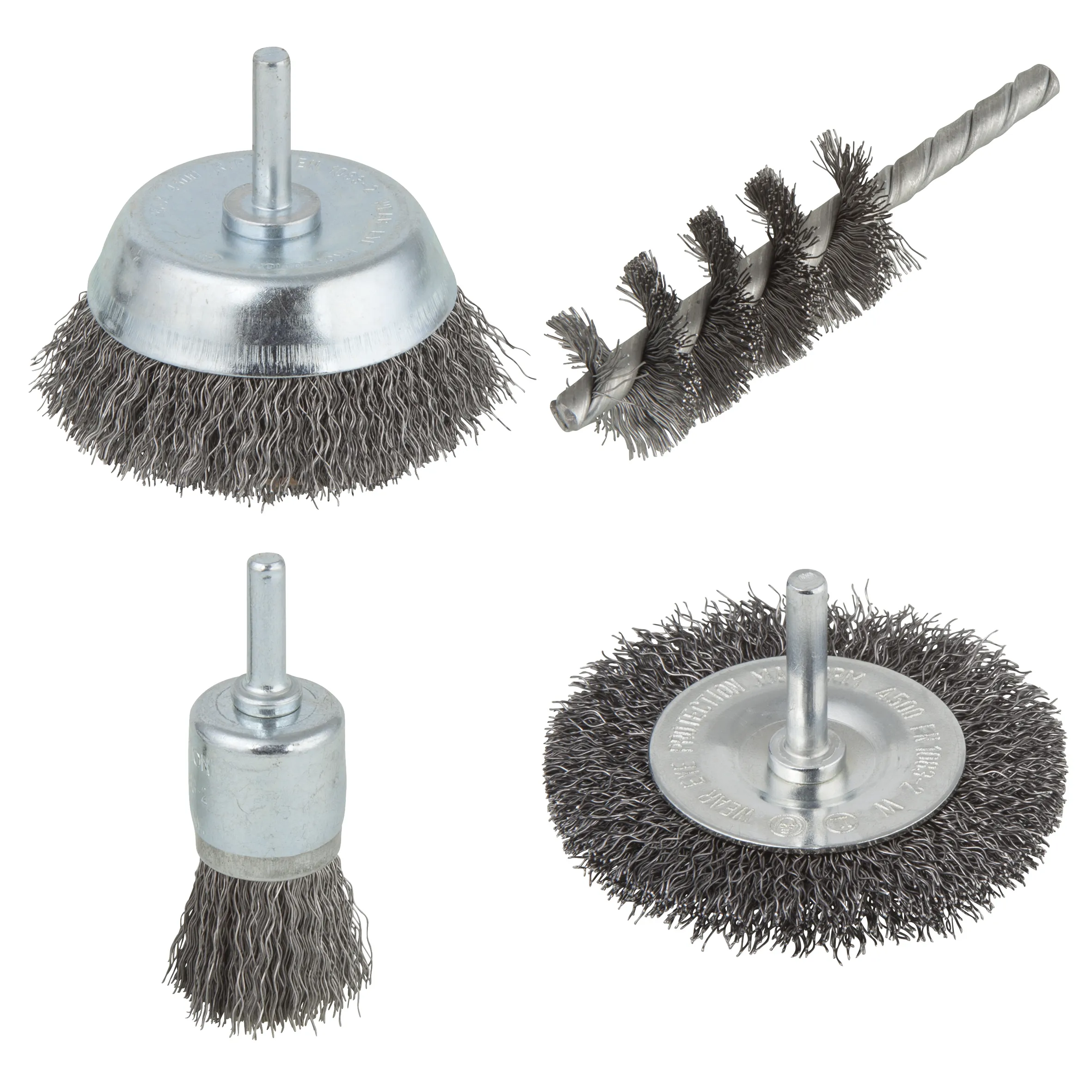 Wolfcraft, stålbørstesett 4 stk.