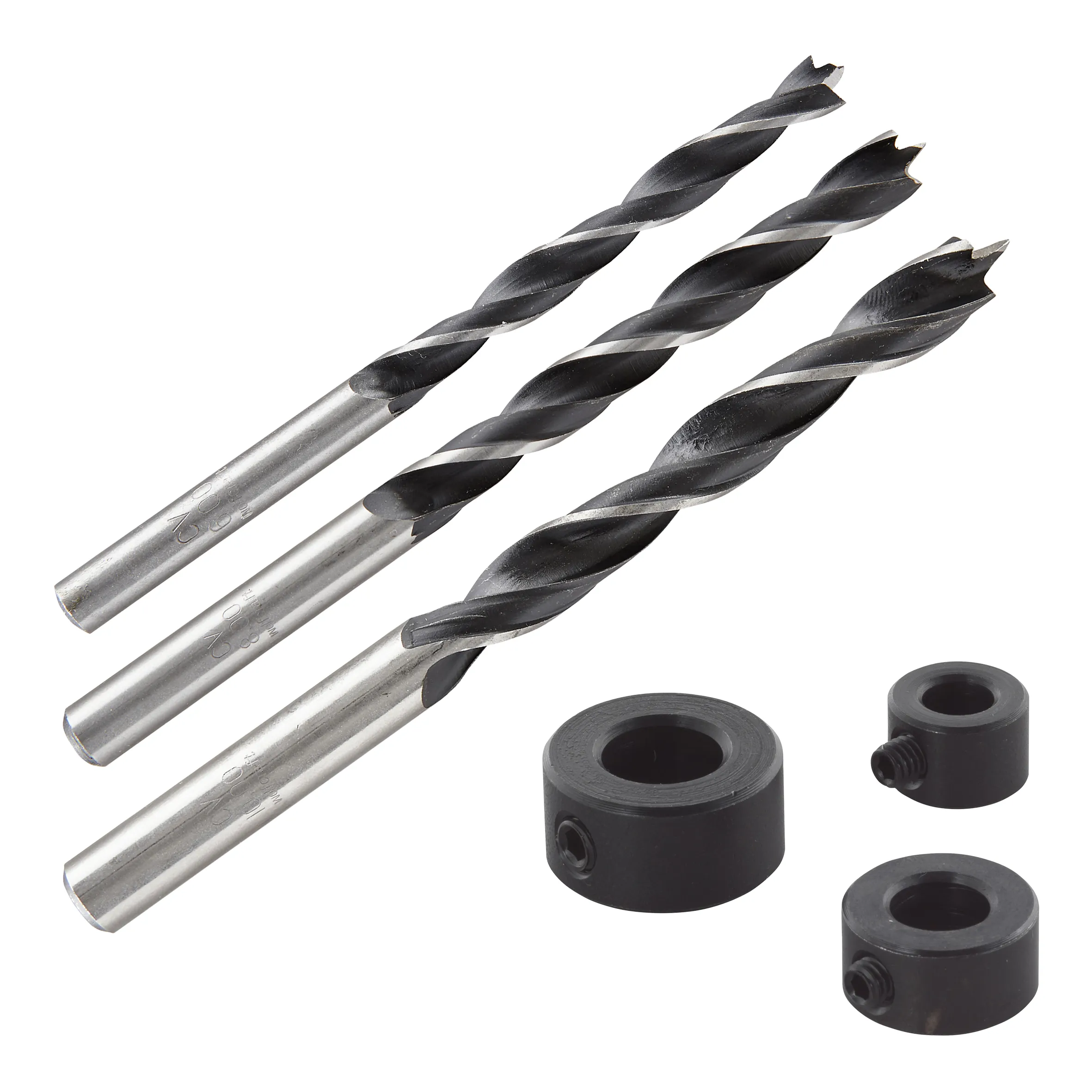 Wolfcraft - Dybelborsett med dybdestopp Ø 6, 8, 10 mm