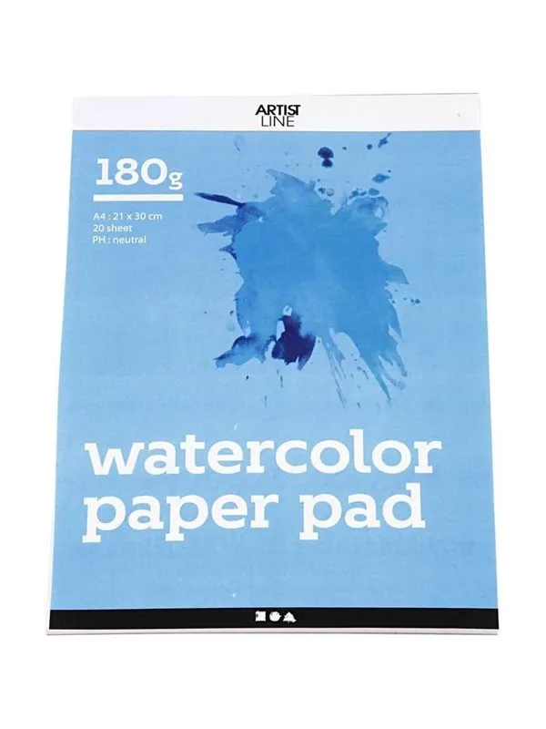 Creativ Company Watercolor Block White A4 180gr 20 Sheets