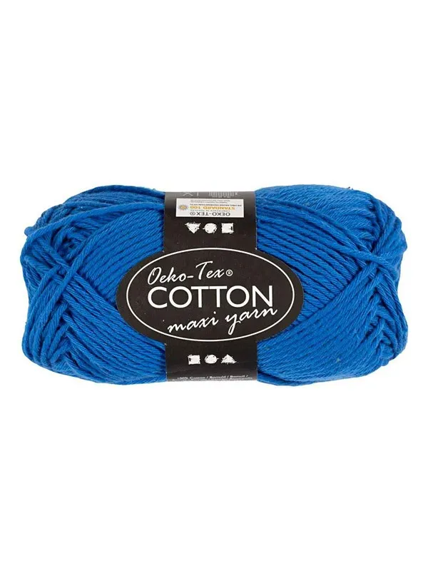Creativ Company Cotton yarn Size 8/8 L: 80-85 M Cobalt Blue - 50gr.