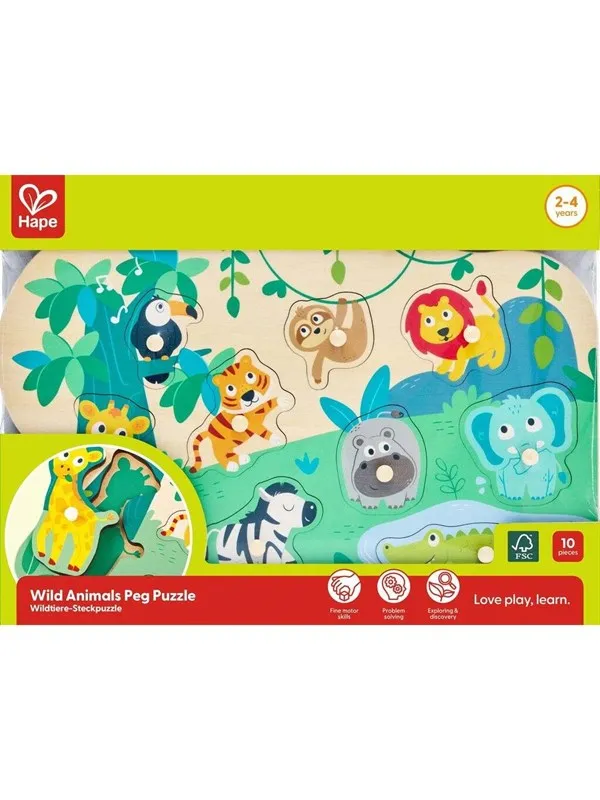 Hape Wild Animals Peg Puzzle