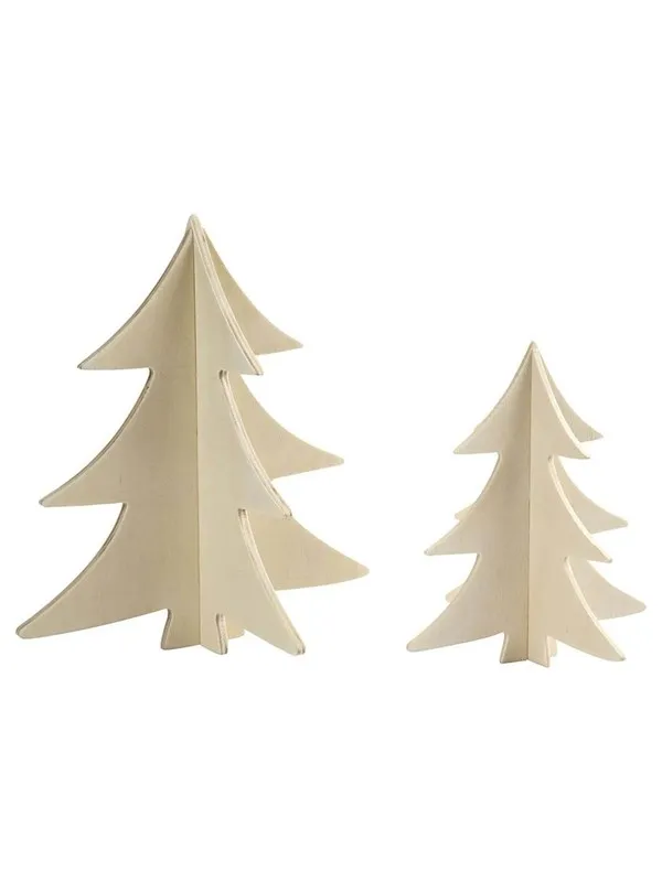 Creativ Company Decorate your 3D Wooden Christmas Trees 2pcs.