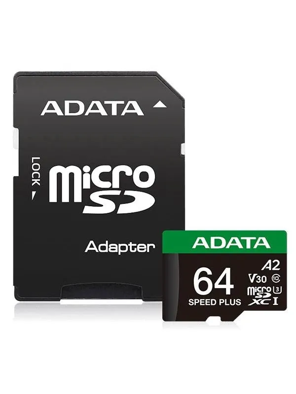 A-Data Speed Plus MicroSD/SD - 160MB/s - 64GB