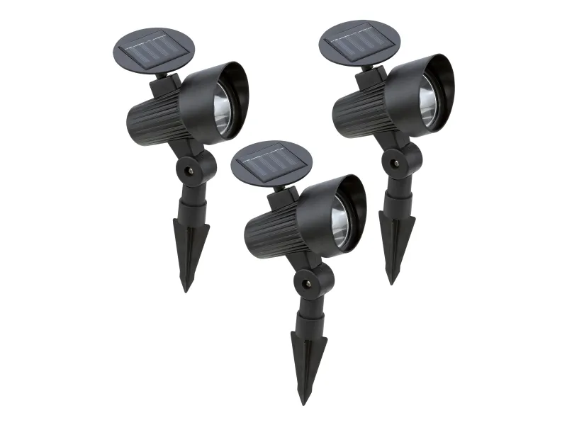 EGLO SOLCELLE SPOTLIGHT M/SPYD 3 STK SETT SVART