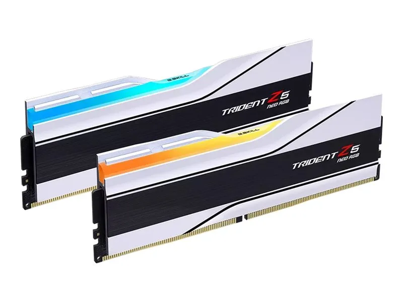 G.Skill Trident Z5 Neo RGB DDR5-6400 - 32GB - CL30 - Dual Channel (2 pcs) - AMD EXPO - Hvit med RGB
