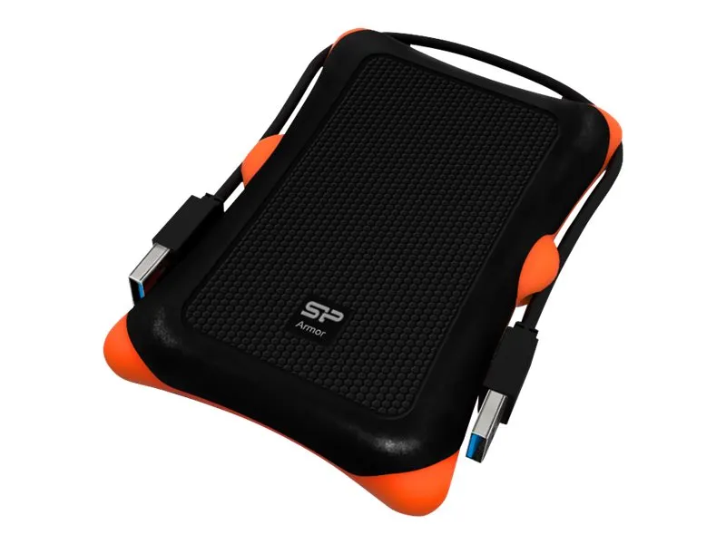 Silicon Power Armor A30 Black - Ekstern Harddisk - 2TB - Oransje