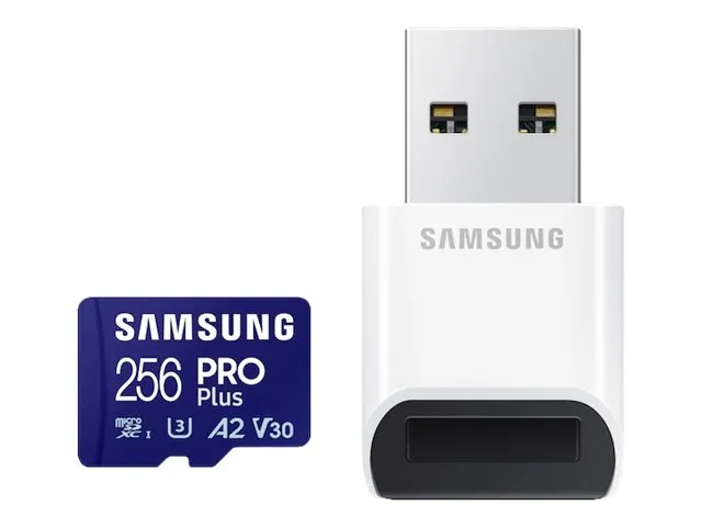 Samsung PRO Plus SD + USB Card Reader - 180MB/s - 256GB