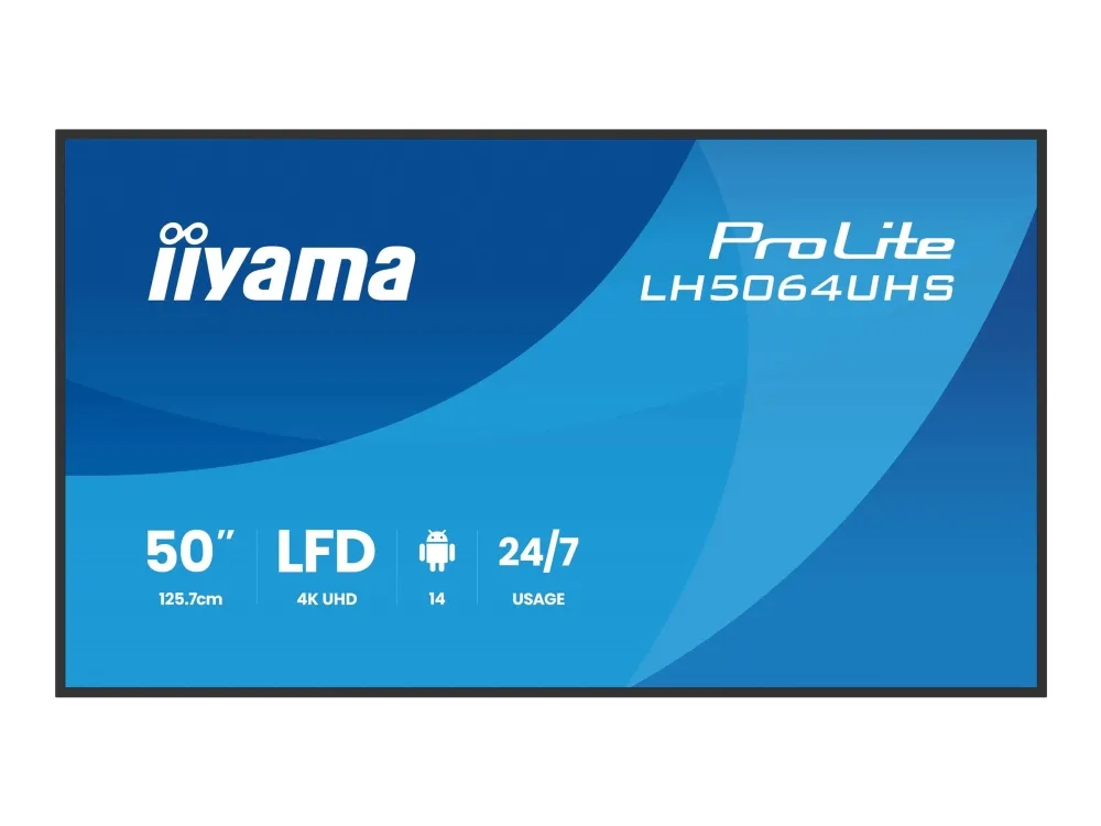 iiyama ProLite LH5064UHS-B1AG 50" Class (49.5" viewable) LED-backlit LCD display - 4K - for digital signage