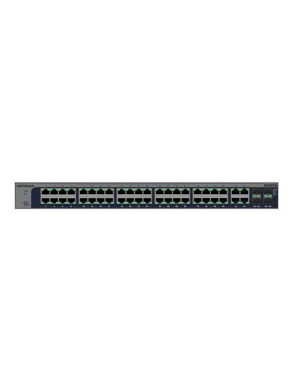 Netgear S3600 Series XS748TM - switch - 44 ports - smart - rack-mountable
