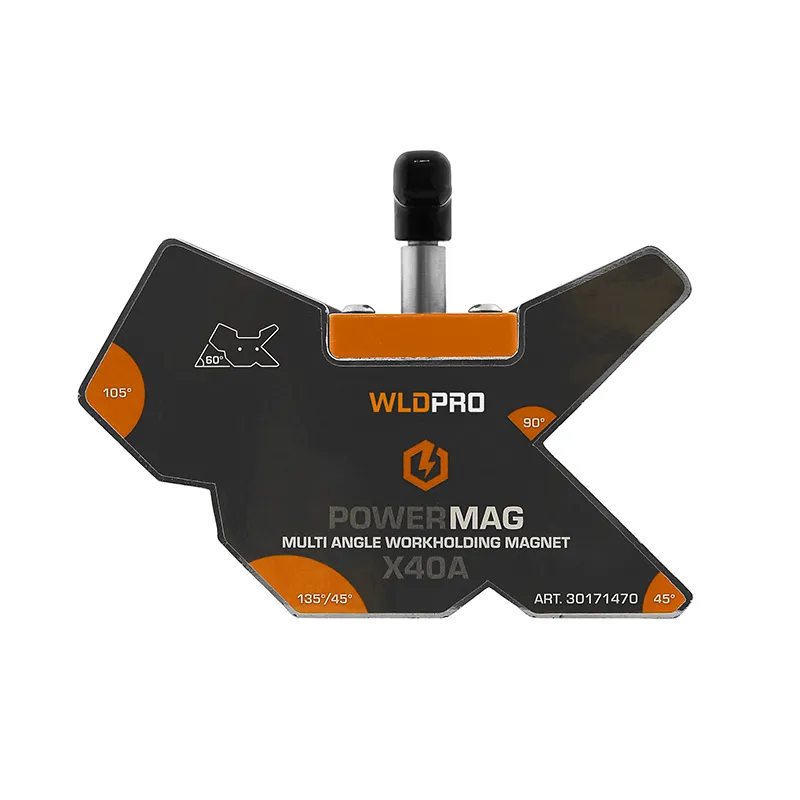 WLDPRO POWERMAG X40A Multivinkel Svejsemagnet med av/på-funksjon (245N/25kg)