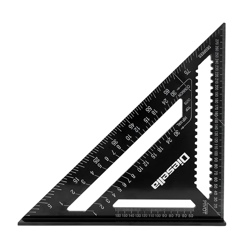 Hastighetsvinkel i aluminium 305x305 mm med sort-oksidert finish