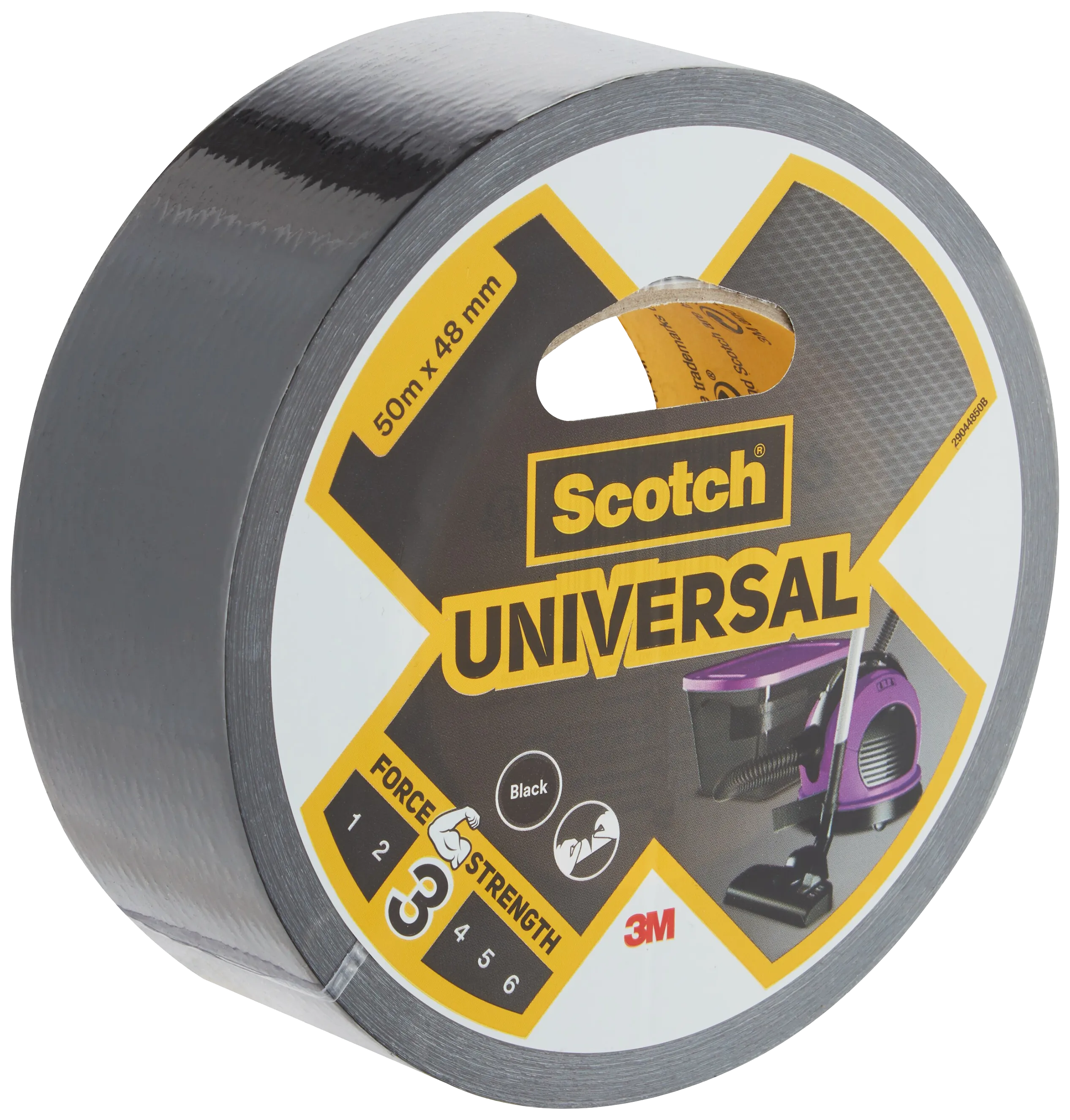 Lerretstape Universal 2904, sort, 48mm×50m