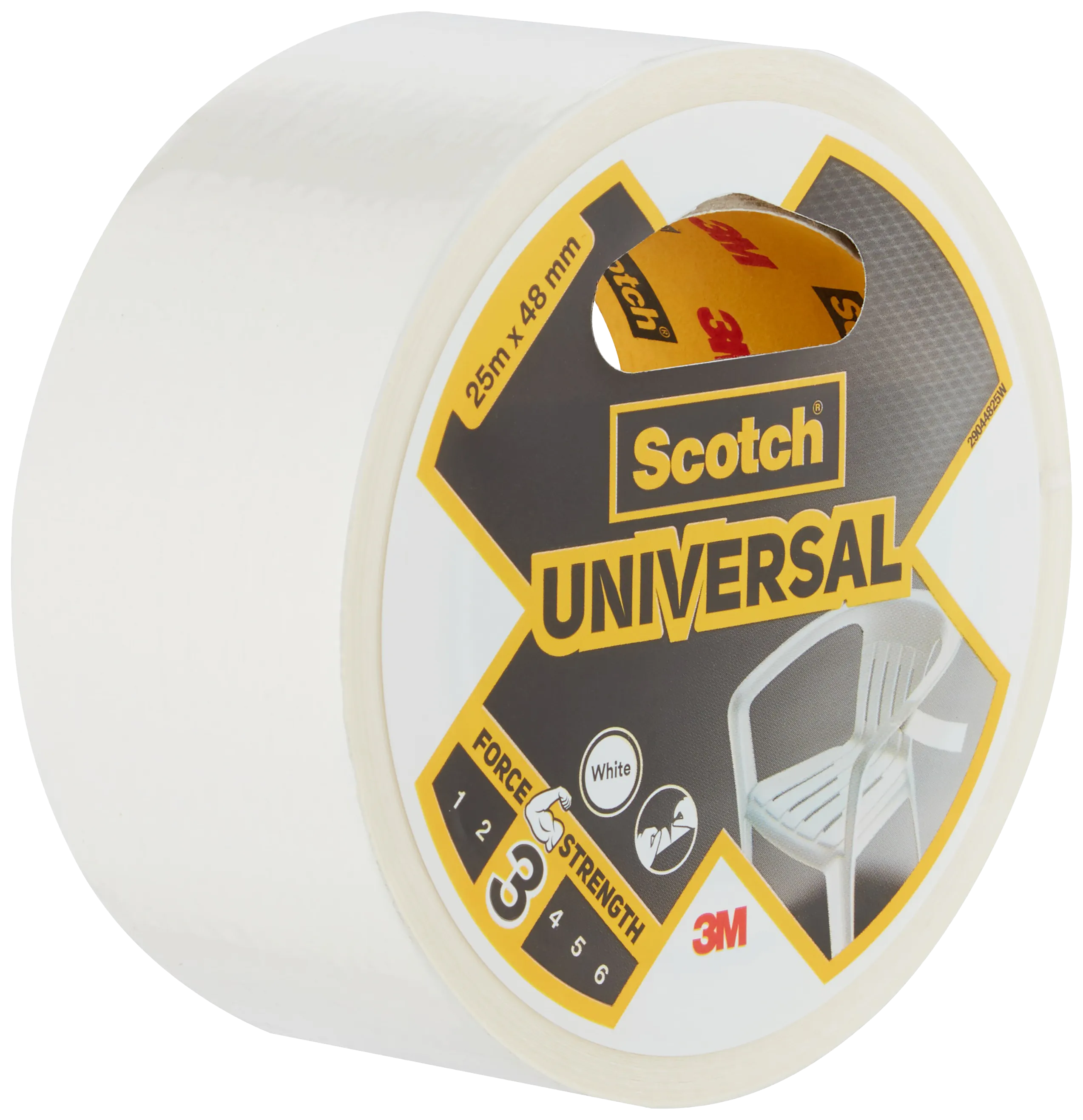 Lerretstape Universal 2904, hvit, 48mm×25m
