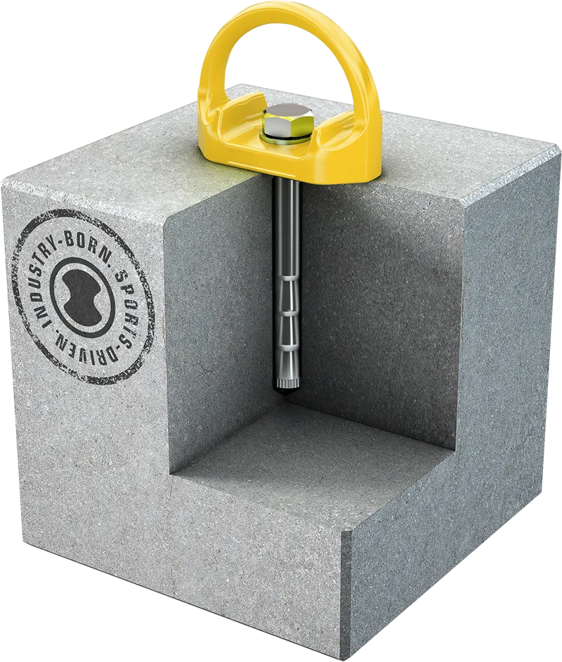 Forankring Skylotec D-bolt gul