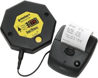 g-meter pluss er bremsetest i lommeformat med minne og strimmelprinter