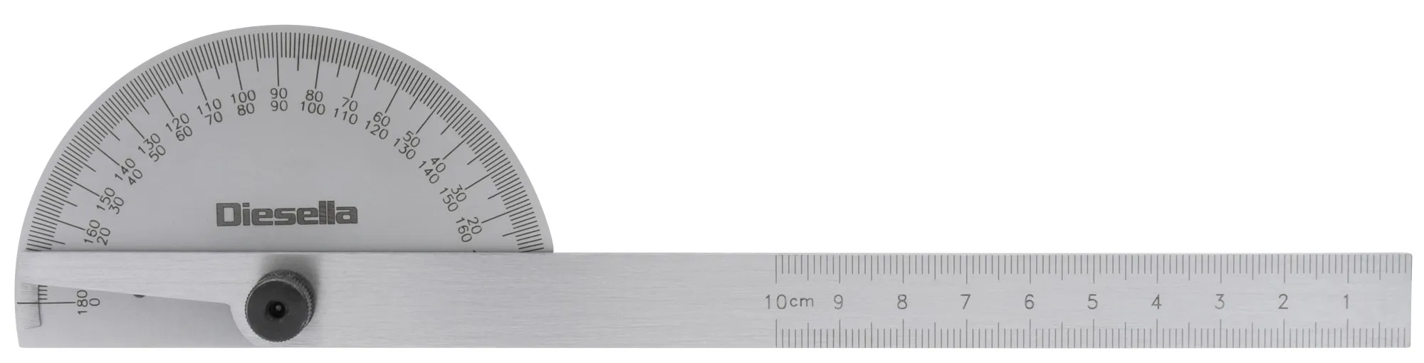 Vinkelmåler 85x150 mm med solid gradert bue