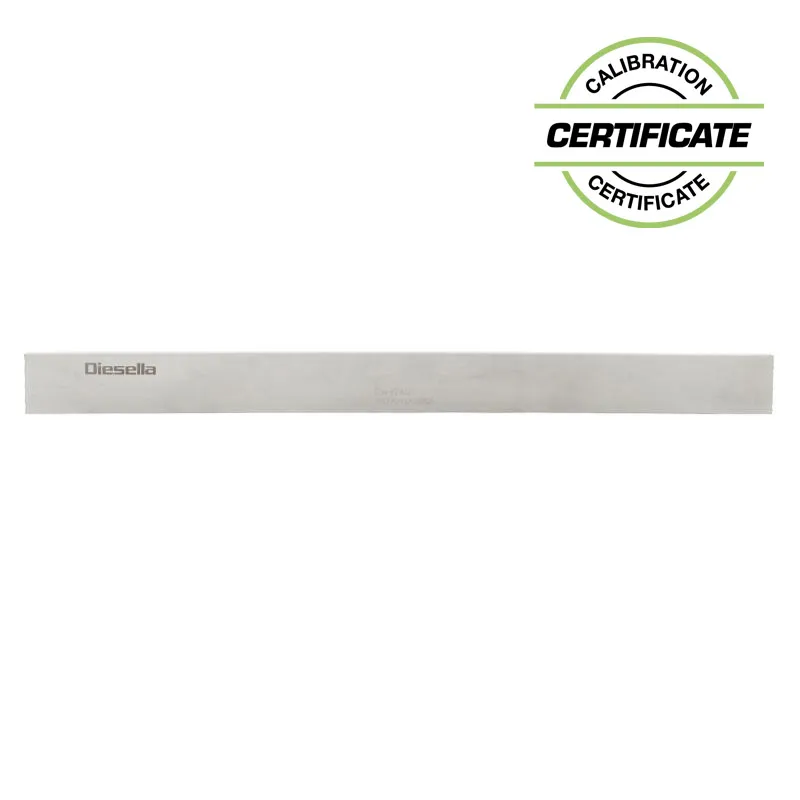 Retteskinne 1500x50x10 mm i stål DIN 874 Grad 2 inkl. kalibreringssertifikat