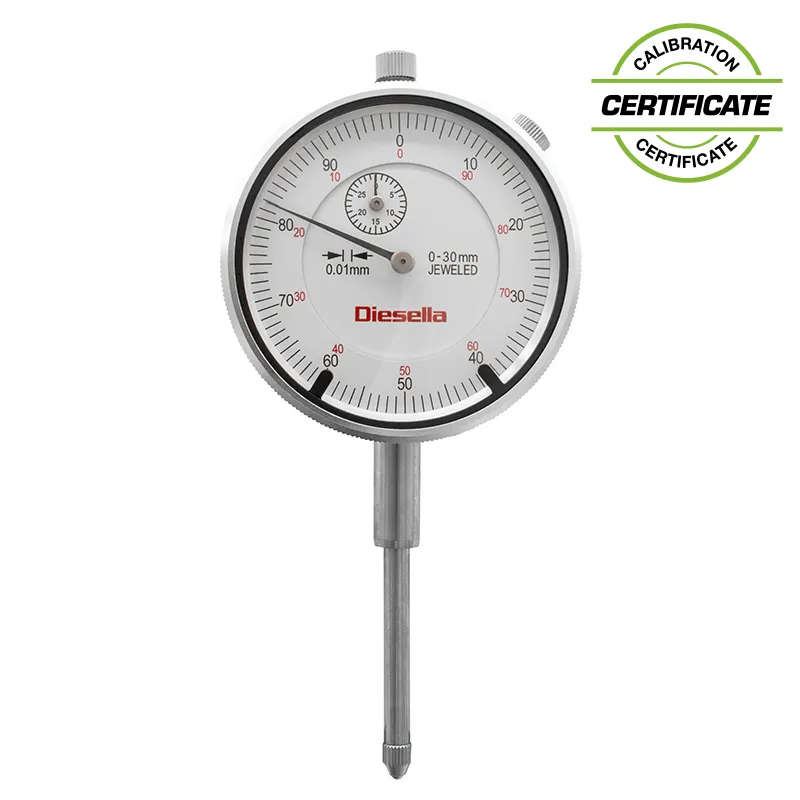 Måleur 0-30 x 0,01 mm med toleransepiler (Inkl. kalibreringssertifikat)