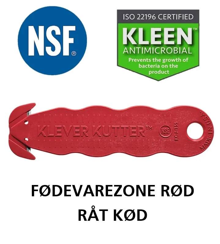 KLEVER NSF kniv matvaresone RØD, 10 stk. pakke