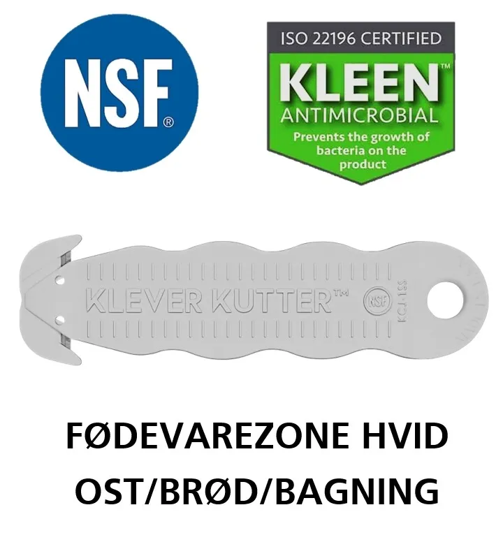 KLEVER NSF kniv næringsmiddelsone HVIT, 10 stk. pakke