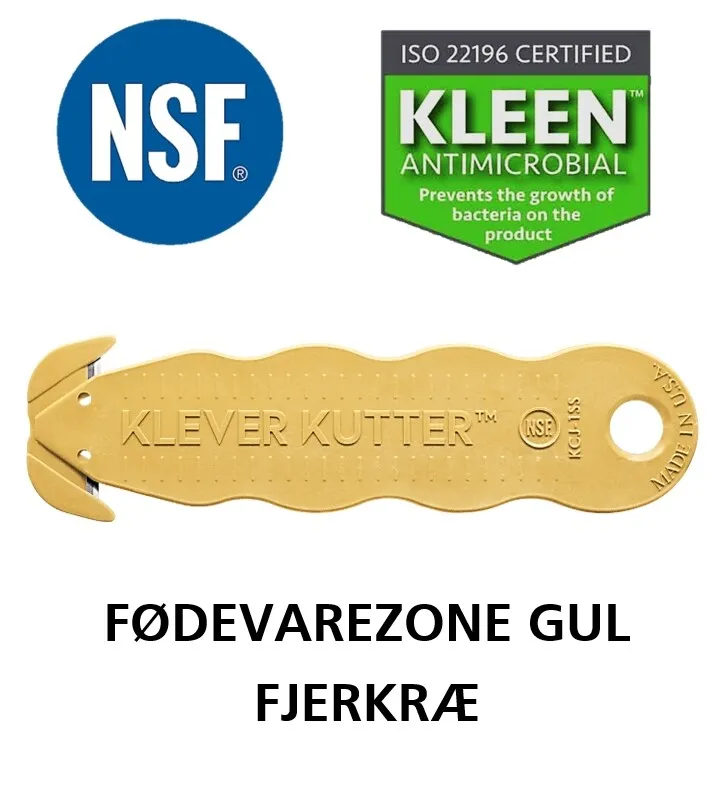 KLEVER NSF kniv matvaresone GUL, 10 stk. pakke