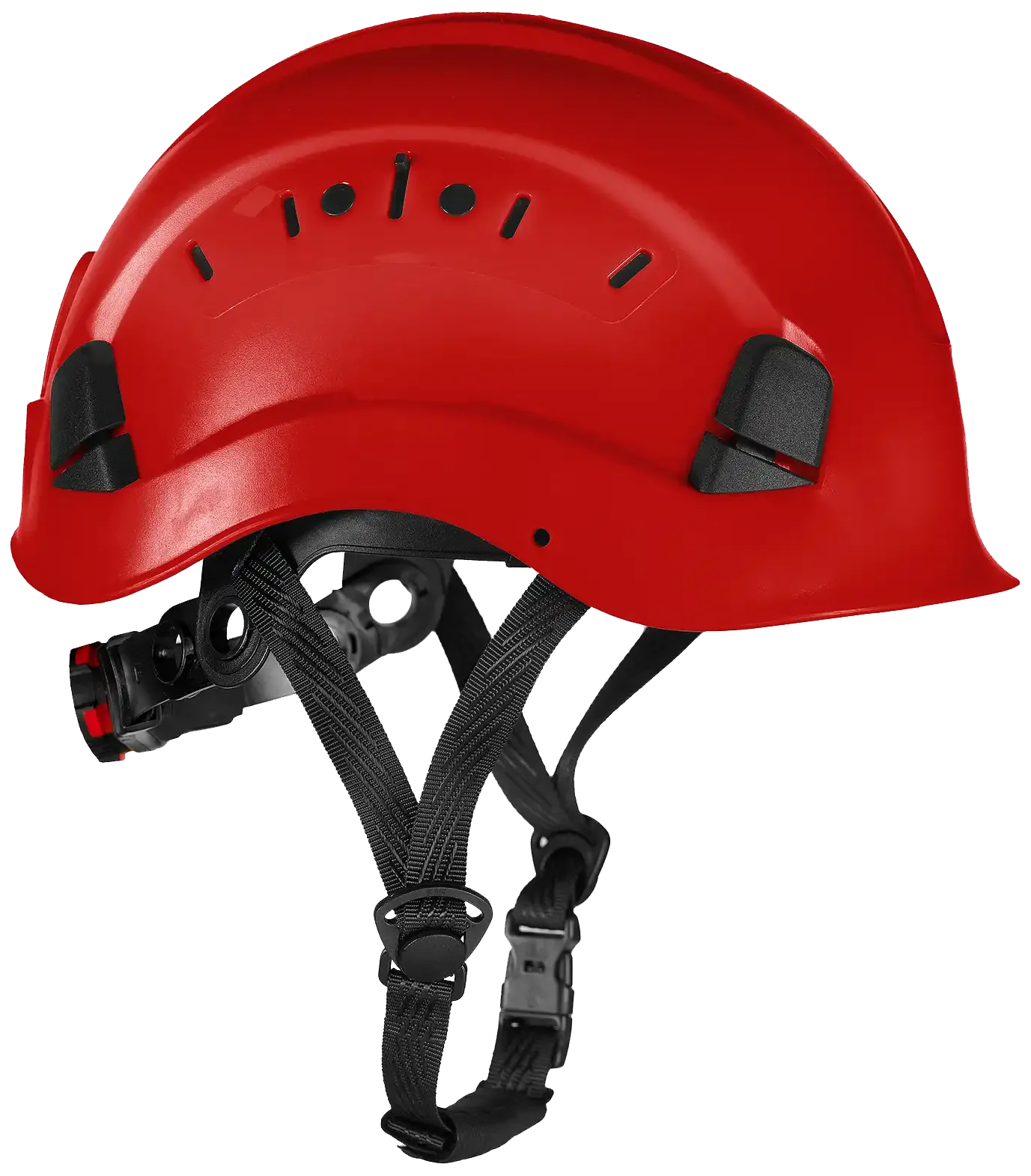 HelmIQ sikkerhetshjelm m/hakestropp, ventilert rød