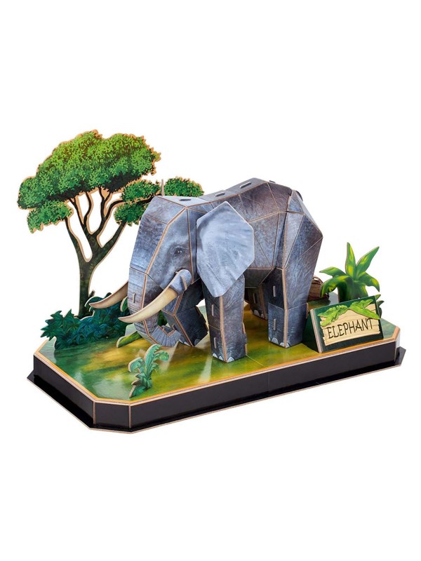 Cubic Fun 3D Puzzle Elephant 3D Puslespill