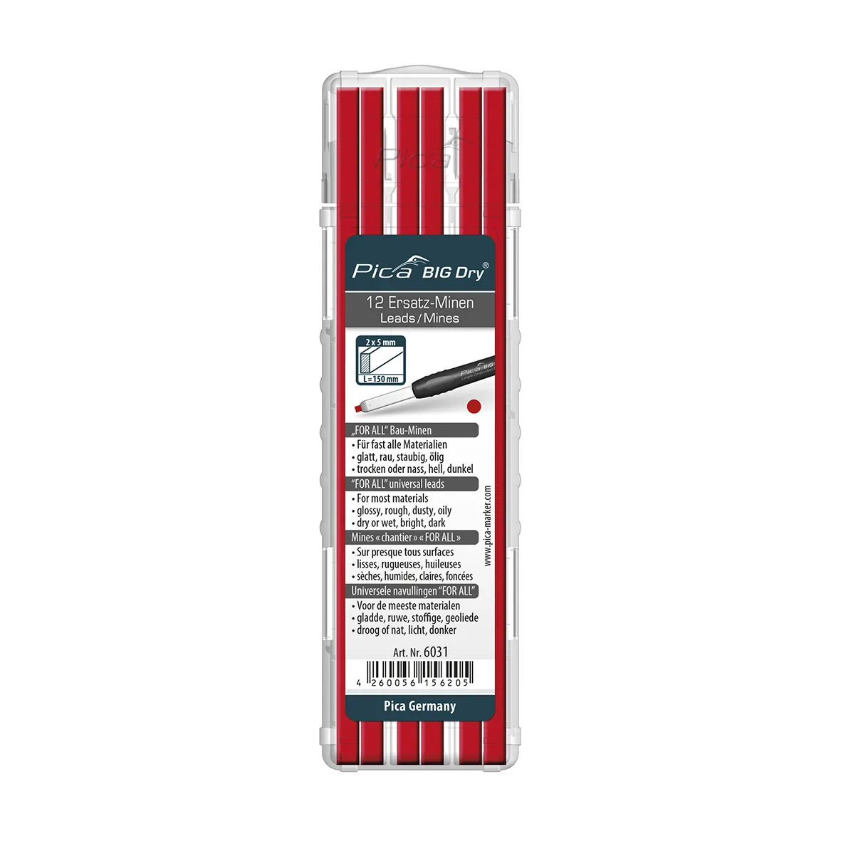 PICA BIG Dry refill 12xrød