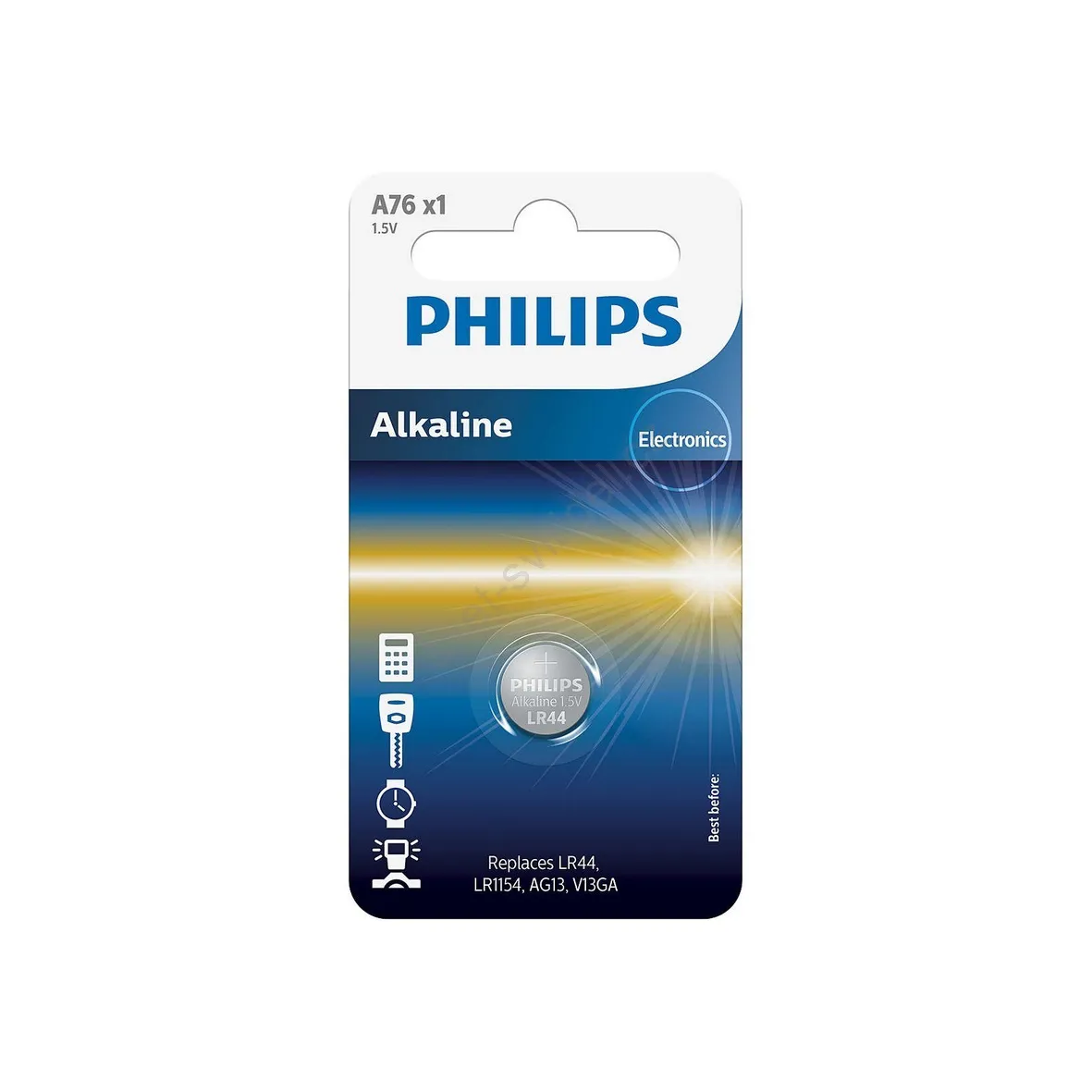 PHILIPS minicelle batteri alkaline A76 LR44 1-pak